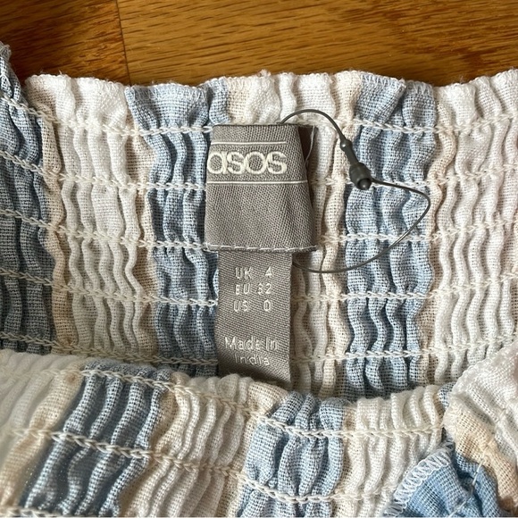 NWOT ASOS Ruffle Strap Striped Jumpsuit XS. MSRP $59 - Picture 6 of 11